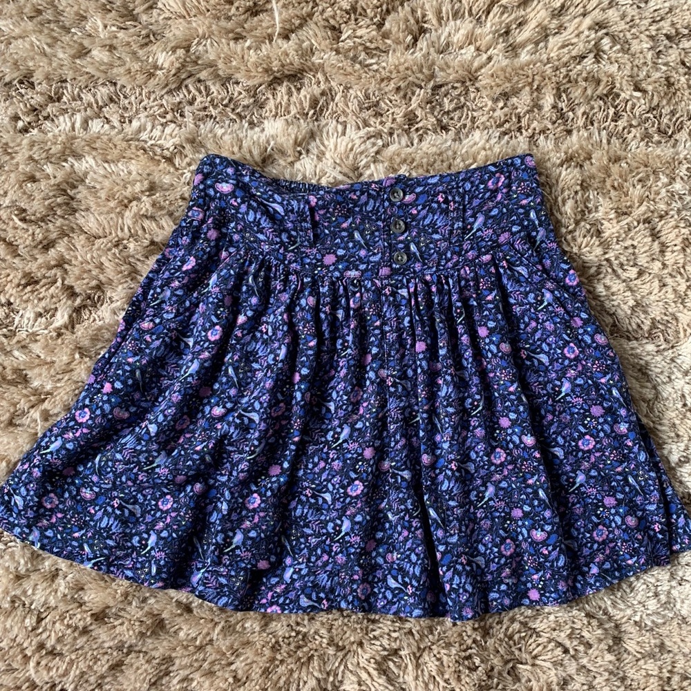 Floral Print American Eagle Mini Skirt